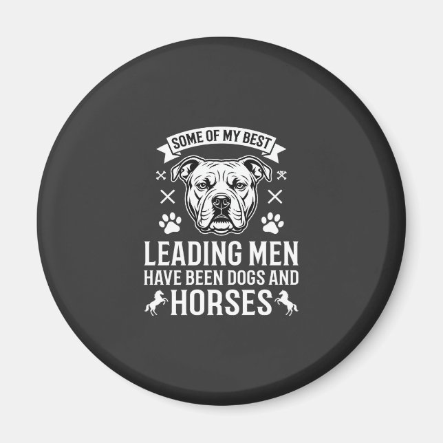 Aimant Chiens et chevaux menant les hommes (Devant)
