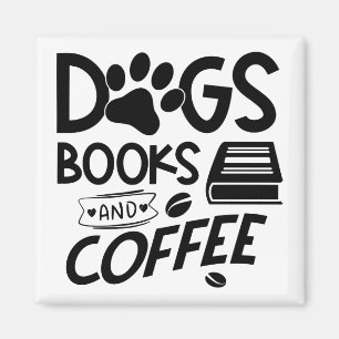 Aimant Chiens Livres Typographie Café Lecture Citation Di