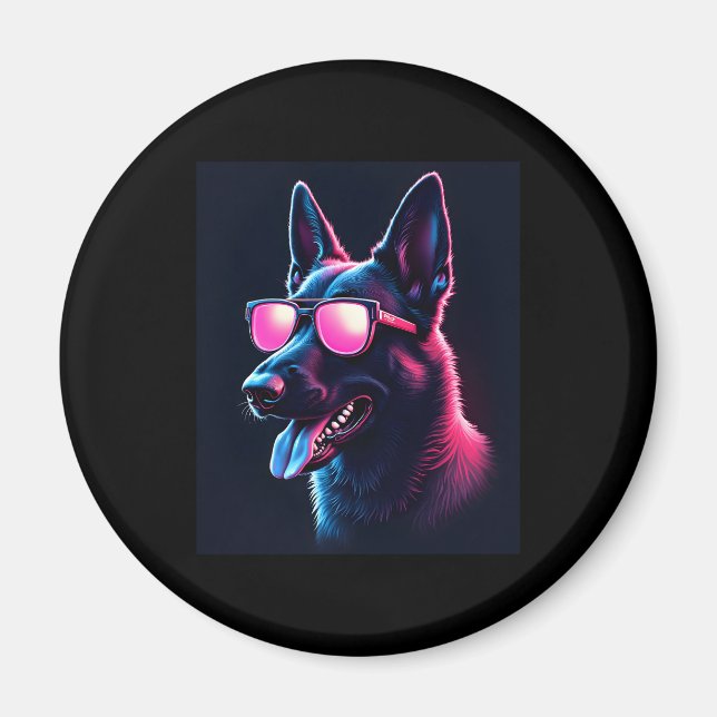 Aimant Chiens Malinois belges T-shirt Malinois (Devant)