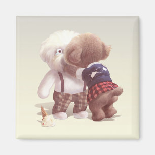 Aimant Chiens mignons Accrochage