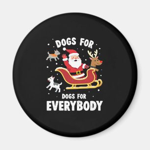 Aimant Chiens pour tout le monde Santa Noël drôle de Chri
