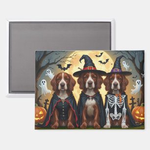 Aimant Chiens rouges irlandais Citrouille Halloween Funny