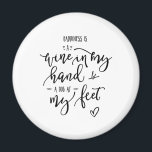 Aimant Chiens Wine Love Happiness Citation Funky Hand Let<br><div class="desc">Chiens Wine Love Happiness Citation Funky Hand Lettered aimant © Gorjo Designs. Imprimé par Zazzle. // Besoin d'un design personnalisé ? Vous avez d'autres idées ? N'hésitez pas à me contacter à : zoe@gorjodesigns.com</div>
