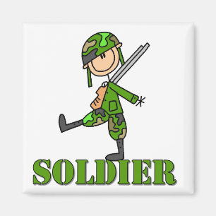 Aimant Chiffre de bâton de soldat