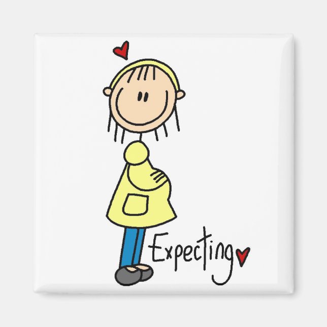 Aimant Chiffre de bâtonnet attendu pour le bébé (Devant)