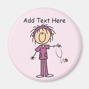 Aimant Chiffre femelle blanc T-shirts et cadeau de bâton