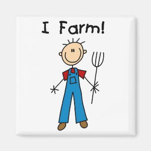 Aimant Chiffre T-shirts et cadeaux de bâton d'agriculteur