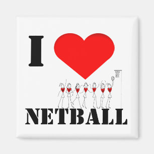 Aimant Chiffres Coeurs et Bâtons I Love Netball