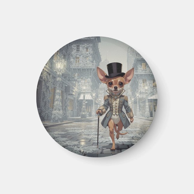 Aimant Chihuahua About Town In Paris (Devant)