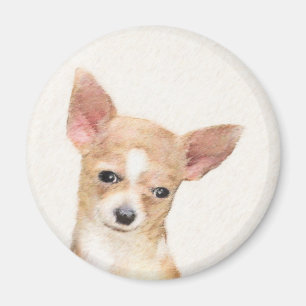 Aimant Chihuahua Peinture - Cute Original Chien Art