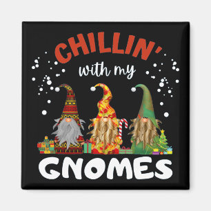 Aimant Chillin Avec Mes Gnomes Noël