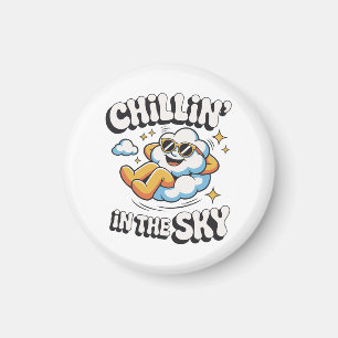 Aimant Chillin' in the Sky Cloud Design Fun Refrigerator