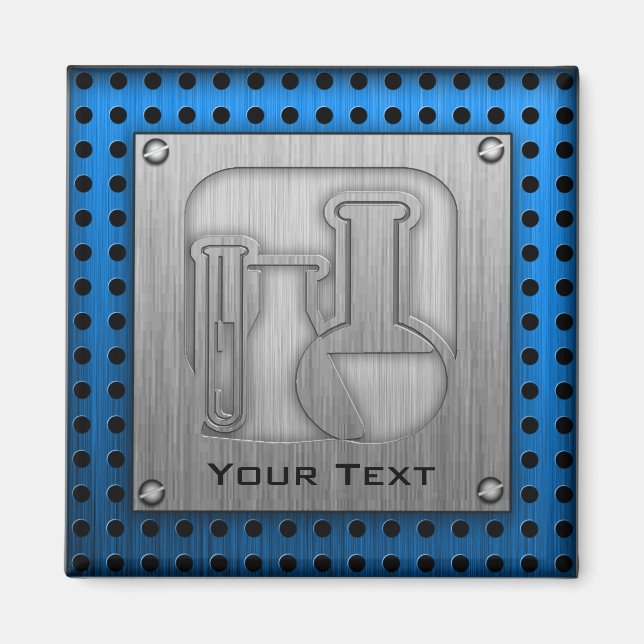 Aimant Chimie à aspect métallique brossé (Devant)