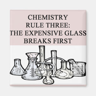Aimant chimie : les coupures epensive en verre d'abord