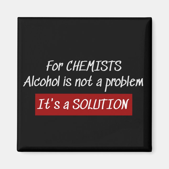 Aimant Chimistes Alcool Solution Chimie Plaisanterie (Devant)