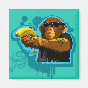 Aimant Chimpanzé tenant une banane