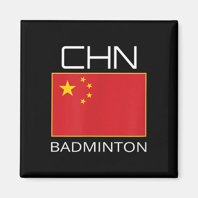 Aimant Chine Badminton Équipe Ventilateur Cadeau Athlète  (Devant)