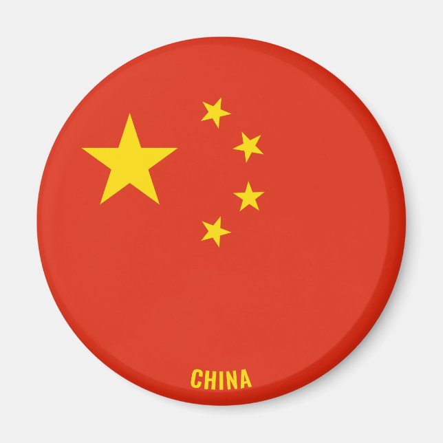 Aimant Chine Drapeau charmant patriotique (Devant)