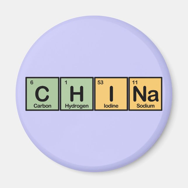 Aimant Chine faite d'éléments (Devant)