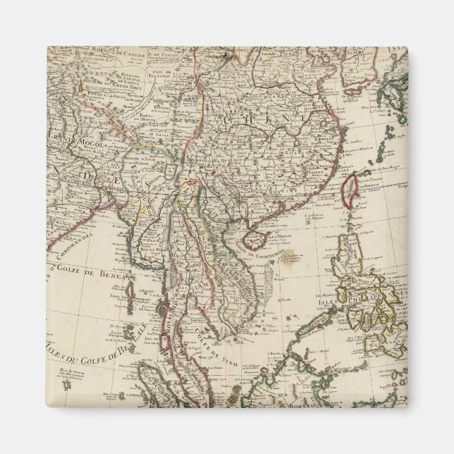 Aimant Chine, Inde, Asie (Devant)