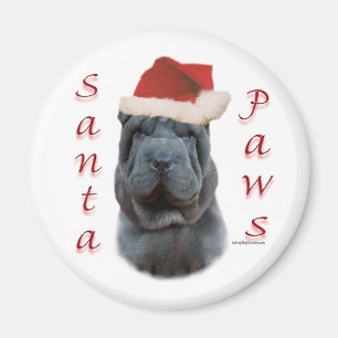 Aimant Chine Shar-Pei Père Noël Paws