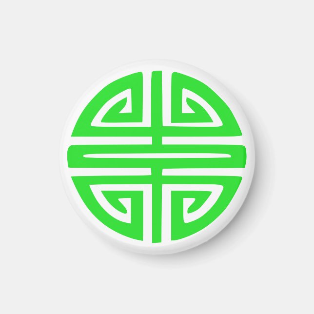 Aimant Chinese prosperity symbol green (Devant)