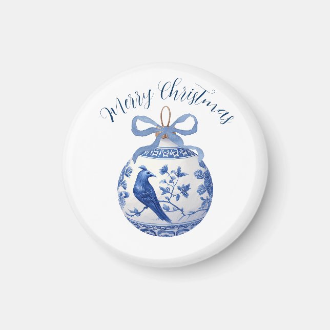 Aimant Chinoiserie Ornement de Noël (Devant)