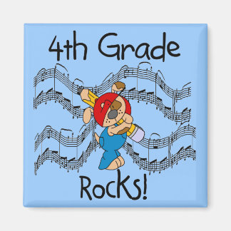 Aimant Chiot avec Crayon 4e Grade Rocks