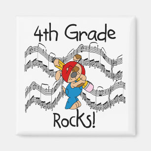 Aimant Chiot avec Crayon 4e Grade Rocks