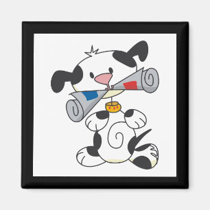 Aimant Chiot avec le T-shirts et les cadeaux de journal