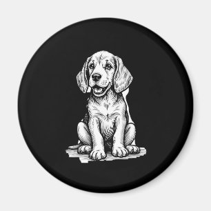 Aimant Chiot beagle adorable, Amoureux des animaux de fam