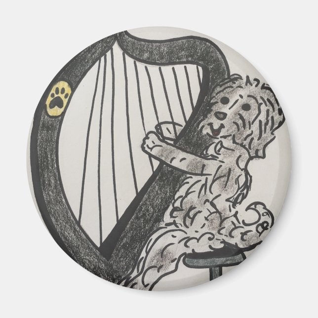 Aimant Chiot de harpe (Devant)