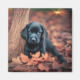 Aimant Chiot noir du laboratoire