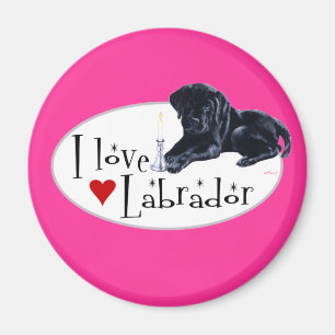 Aimant Chiot noir Labrador