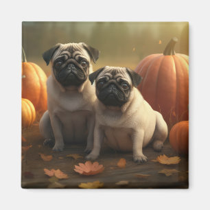 Aimant Chiots Carlin Délice d'Automne Citrouille