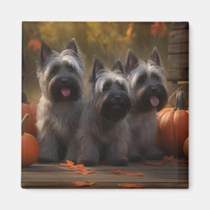 Aimant Chiots Skye Terrier Délice d'Automne Citrouille