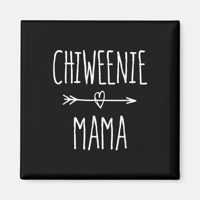 Aimant chiweenie mama chihuahua cadeau maman (Devant)