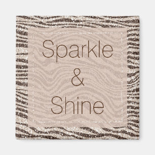 Aimant Chocolat Brown crème Blush Zebra Parties scintilla