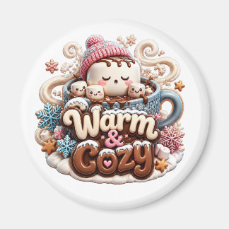 Aimant Chocolat Chaud Cozy & Chaud