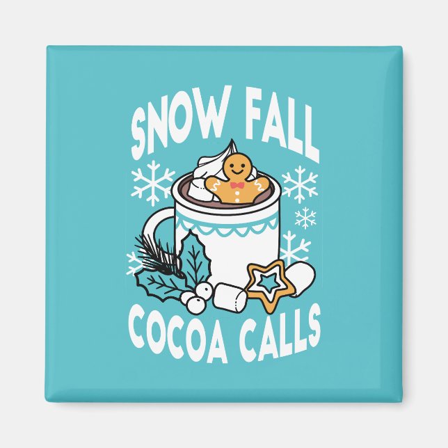 Aimant Chocolat Chaud et Charme de l'Hiver - Appels de Ca (Devant)