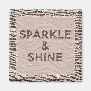 Aimant Chocolat Crème Brown Blush Zebra Parties scintilla