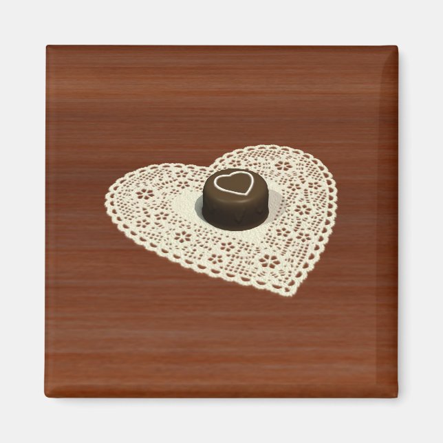 Aimant Chocolat de la Saint-Valentin (Devant)