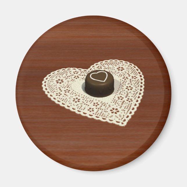Aimant Chocolat de la Saint-Valentin (Devant)