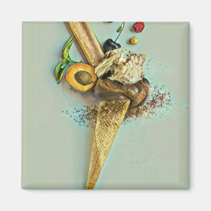 Aimant Chocolat glacé amant cadeau