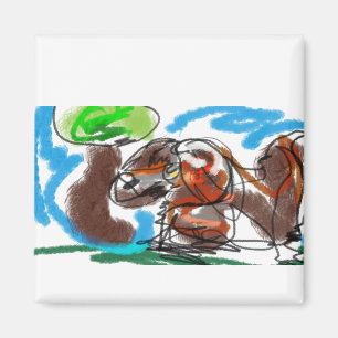 Aimant chocolat labrador art