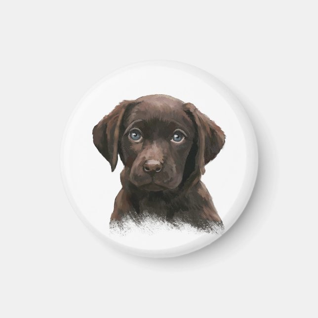 Aimant Chocolat Labrador Retriever Brown (Devant)