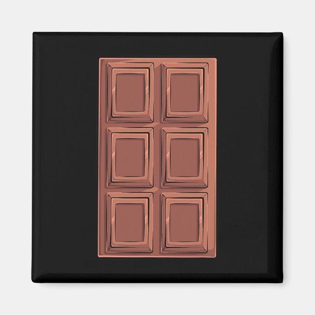 Aimant Chocolate Bar S'mores Costume Group Camping (Devant)