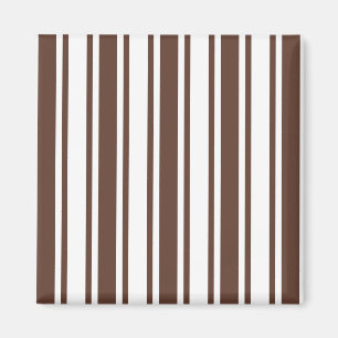 Aimant Chocolate brown and white candy stripes