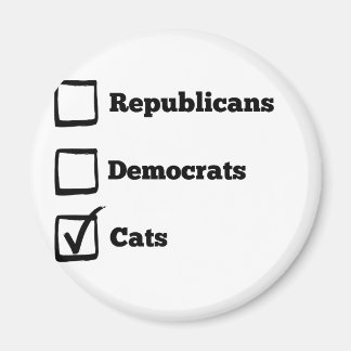Aimant Choisis des chats ! Imprimer Cat Élections Politiq