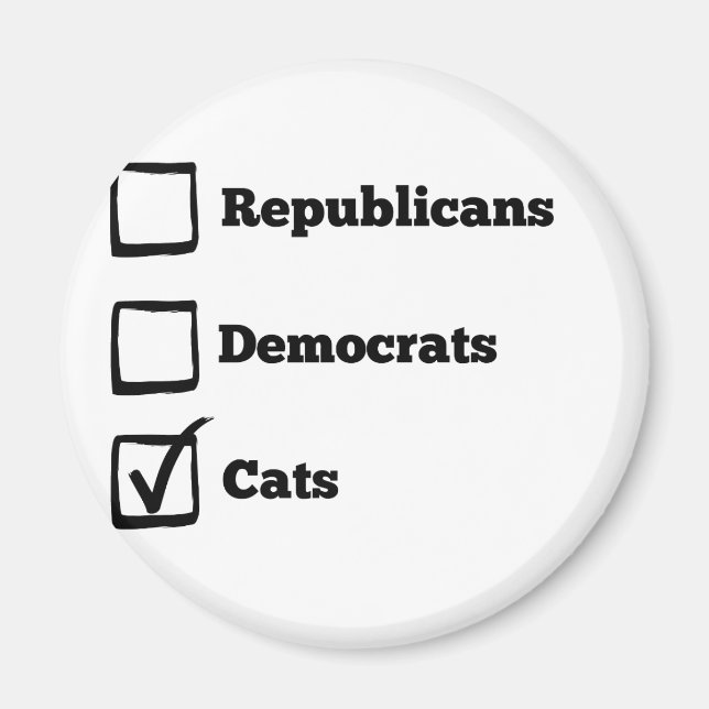 Aimant Choisis des chats ! Imprimer Cat Élections Politiq (Devant)